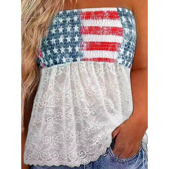 JustVH Women Lace Strapless Chest Wrapping Tube Tops