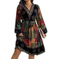 thumbnail image 1 of JustVH Women Loose Knee Length Dress Boho Babydoll Dress, 1 of 5