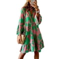 thumbnail image 1 of JustVH Women Loose Knee Length Dress Boho Babydoll Dress, 1 of 5