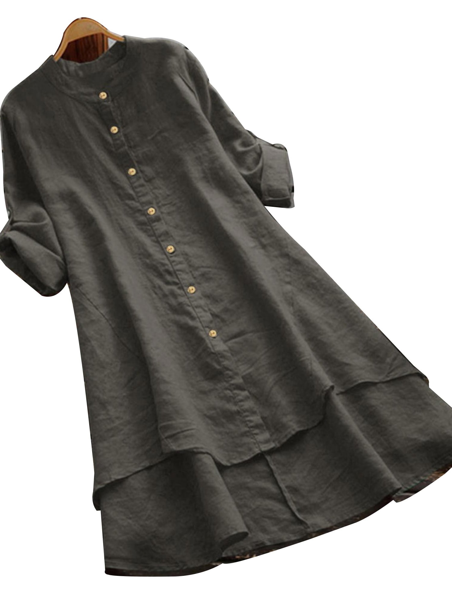 Long Sleeve Shirt Dress - 091023 