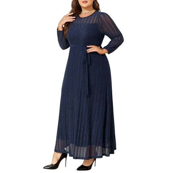 JustVH Women Plus Size Formal Dress Evening Party Cocktail Prom Ball Gown Elegant Trendy Dress