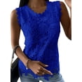 thumbnail image 1 of JustVH Women Summer Flower Lace Tank Top Sleeveless Solid Color Camisole, 1 of 4