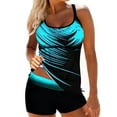 thumbnail image 1 of JustVH Women Tankini Beachwear Bathing Swim Set Summer Modest Swimsuits with Boyshorts, 1 of 4