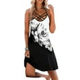 thumbnail image 1 of JustVH Women's Floral Sleeveless Swing Tank Dress, 1 of 2