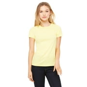 Justblanks Ladies Softstyle Perfect Classic Ultra Soft 100% Cotton Crewneck Slim Fit T-Shirt For Women - Yellow - Small