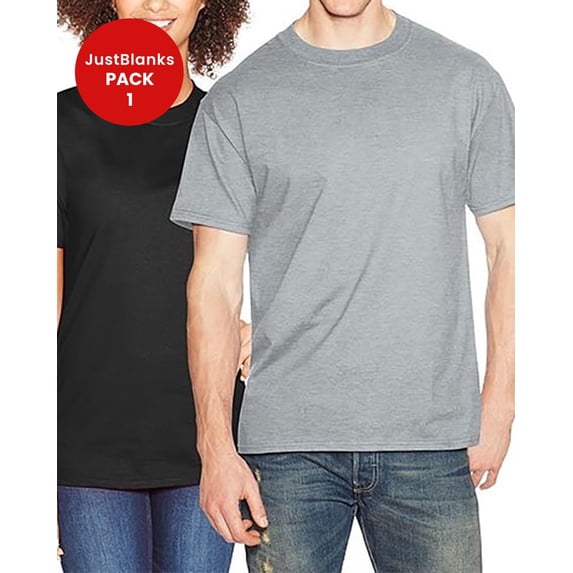 JustBlanks Heavyweight Cotton Soft Durable Pre Shrunk Classic Fit T-Shirt