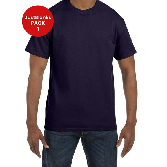 JustBlanks Adult Heavy Cotton T Shirt Classic width with a ribbed collar Taped neck