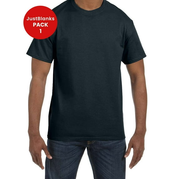 JustBlanks Adult Heavy Cotton T Shirt Classic width with a ribbed collar Taped neck