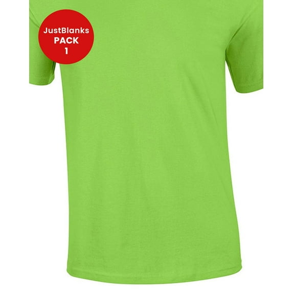 JustBlanks Adult Heavy Cotton T Shirt Classic width with a ribbed collar Taped neck