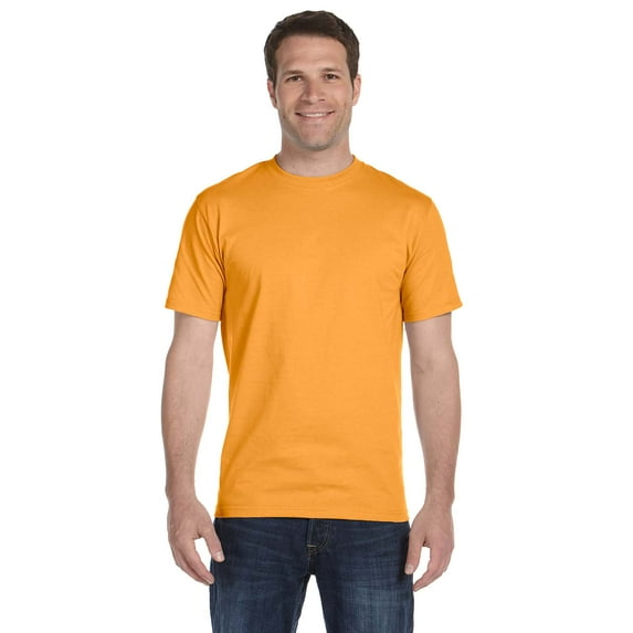 Justblanks Men's Adult Classic Fit Crewneck Comfortsoft 100% Ultra Cotton Short Sleeve T-Shirt For Men - Gold - Small