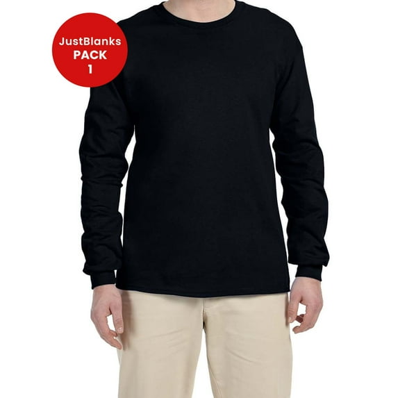 JustBlanks Adult HD Cotton Long Sleeve T Shirt Soft Durable Printable