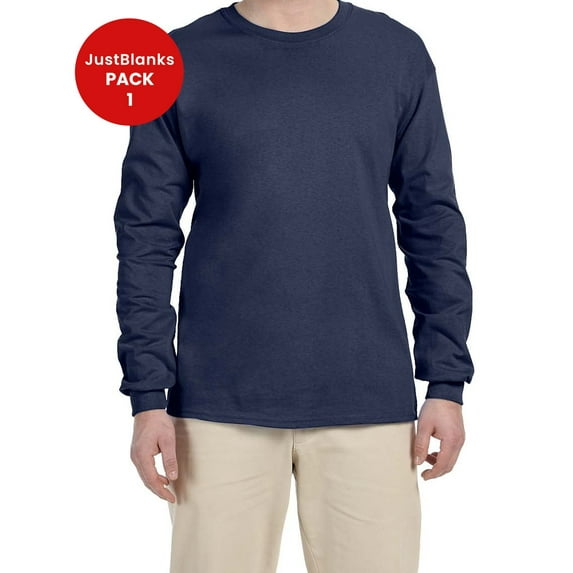 JustBlanks Adult HD Cotton Long Sleeve T Shirt Soft Durable Printable