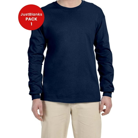 JustBlanks Adult HD Cotton Long Sleeve T Shirt Soft Durable Printable