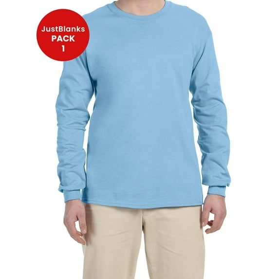 JustBlanks Adult HD Cotton Long Sleeve T Shirt Soft Durable Printable