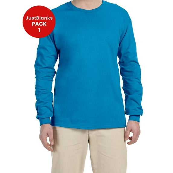 JustBlanks Adult HD Cotton Long Sleeve T Shirt Soft Durable Printable