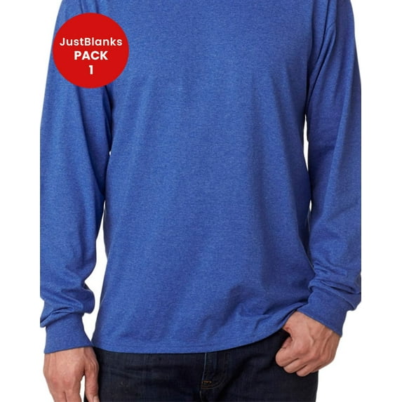 JustBlanks Adult HD Cotton Long Sleeve T Shirt Soft Durable Printable