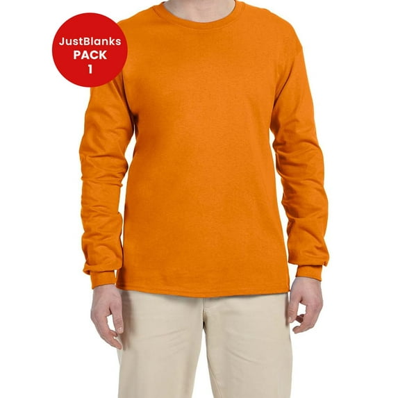 JustBlanks Adult HD Cotton Long Sleeve T Shirt Soft Durable Printable