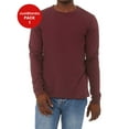 thumbnail image 1 of JustBlanks Jersey Long Sleeve Tee 2 Ribbed Cuffs Cover Stitched Collar Side Seams, 1 of 1