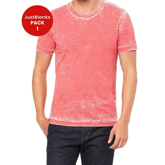 JustBlanks Texture Tee Pre-shrunk Retail fit Side seams Unisex sizing Crew Neck T-Shirt