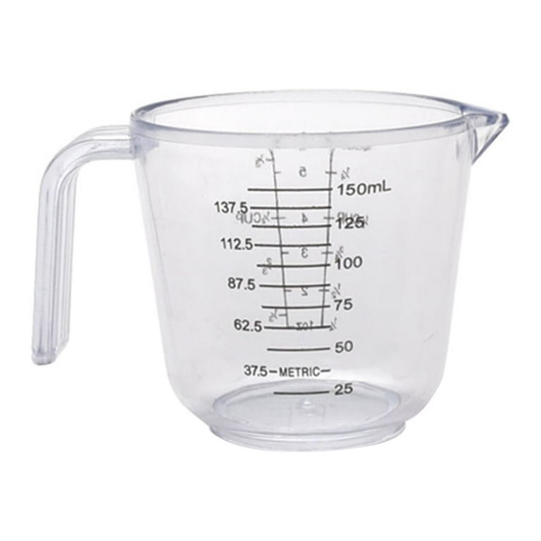 Justhard Plastic Measuring Cups Multi Measurement Baking Cooking Tool  measuring cup Liquid Measure Jug Container Transparent 150ml