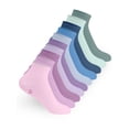 thumbnail image 1 of Justice Quarter Ankle Socks for Girls, Lightweight Kids Socks for Daily Wear, 10 pk Pink Multi Color, 1 of 7