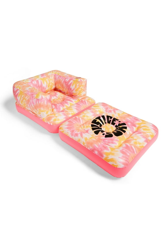 2-in-1 Foldable Inflatable Pool Float, Age 6+, for Adults, Multicolor, Unisex