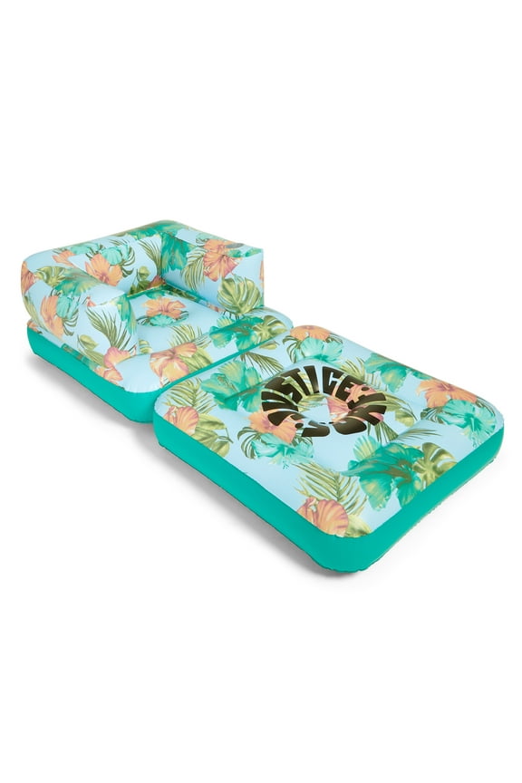 2-in-1 Foldable Lounger Pool Float & Chair, Ages 6+, for Adults, Multicolor, Unisex