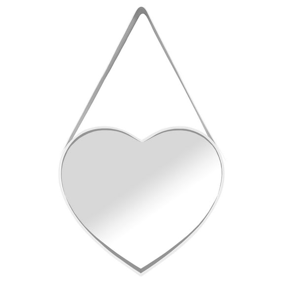 Justice 20.5" Heart Strap Wall Mirror, White