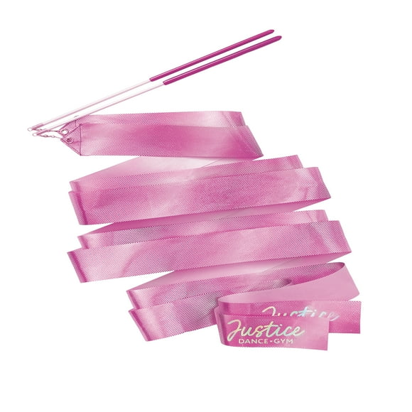 Justice 2PK Dance Ribbons, 6.6FT Length, Color Pink, Ages 6+