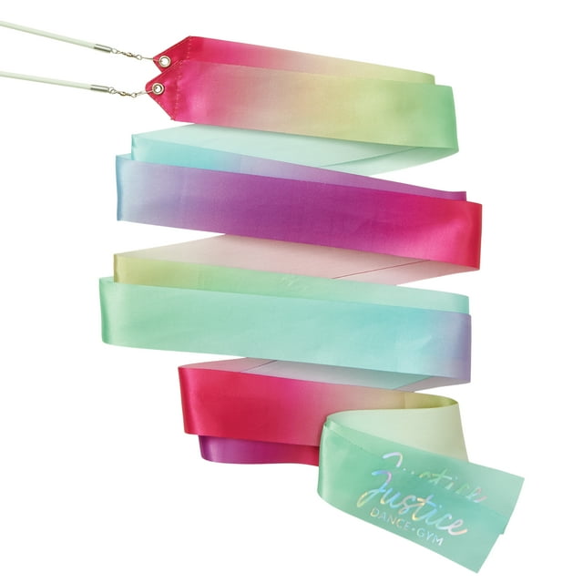 Justice 2PK Dance Ribbons, 6.6FT Length, Gradient Color, Ages 6+
