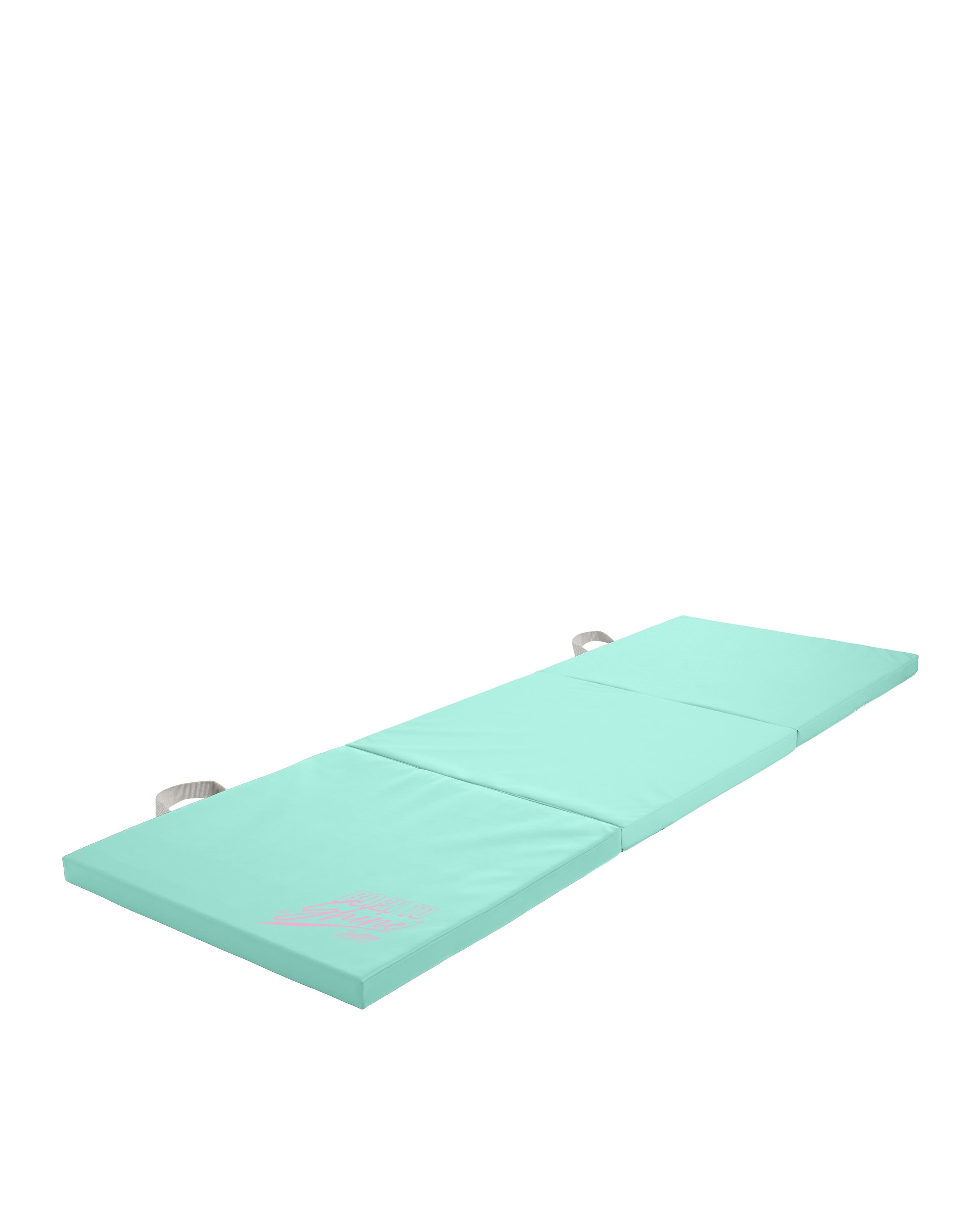 Justice 6ft Three-Fold Gymnastics Mat with Carry Handles, Teal, 1.5-inch Thickness