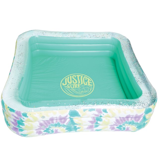 Justice 6ft Rectangular Swimming Inflatable Pool, Ages 6+, for Adults
