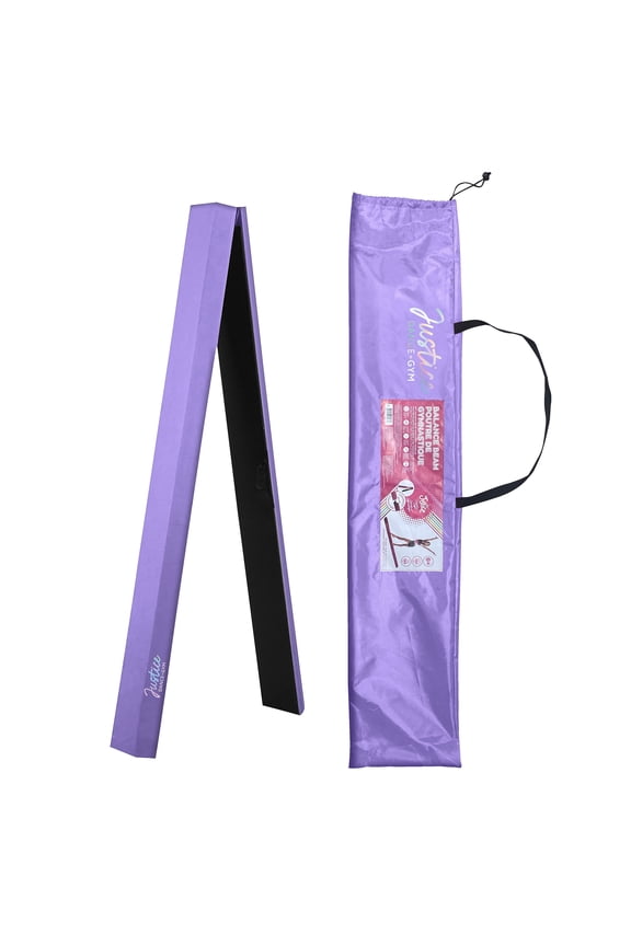 8FT Folding Gymnastics Balance Beam, Vinyl Material, Lavender