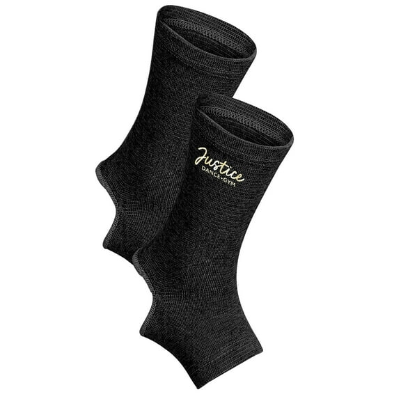 Justice Ankle Support Compression Brace- S/M, Black, 2 Pack