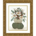 thumbnail image 1 of Justice, Ashley 25x32 Gold Ornate Wood Framed with Double Matting Museum Art Print Titled - Floral Pumpkin Stack, 1 of 4