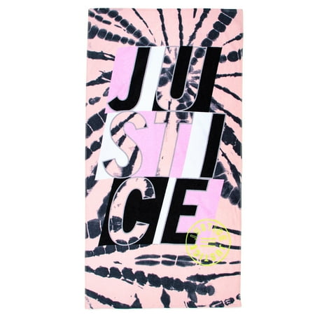 Justice Beach Towel, 100% Cotton, 64 x 34, Pink