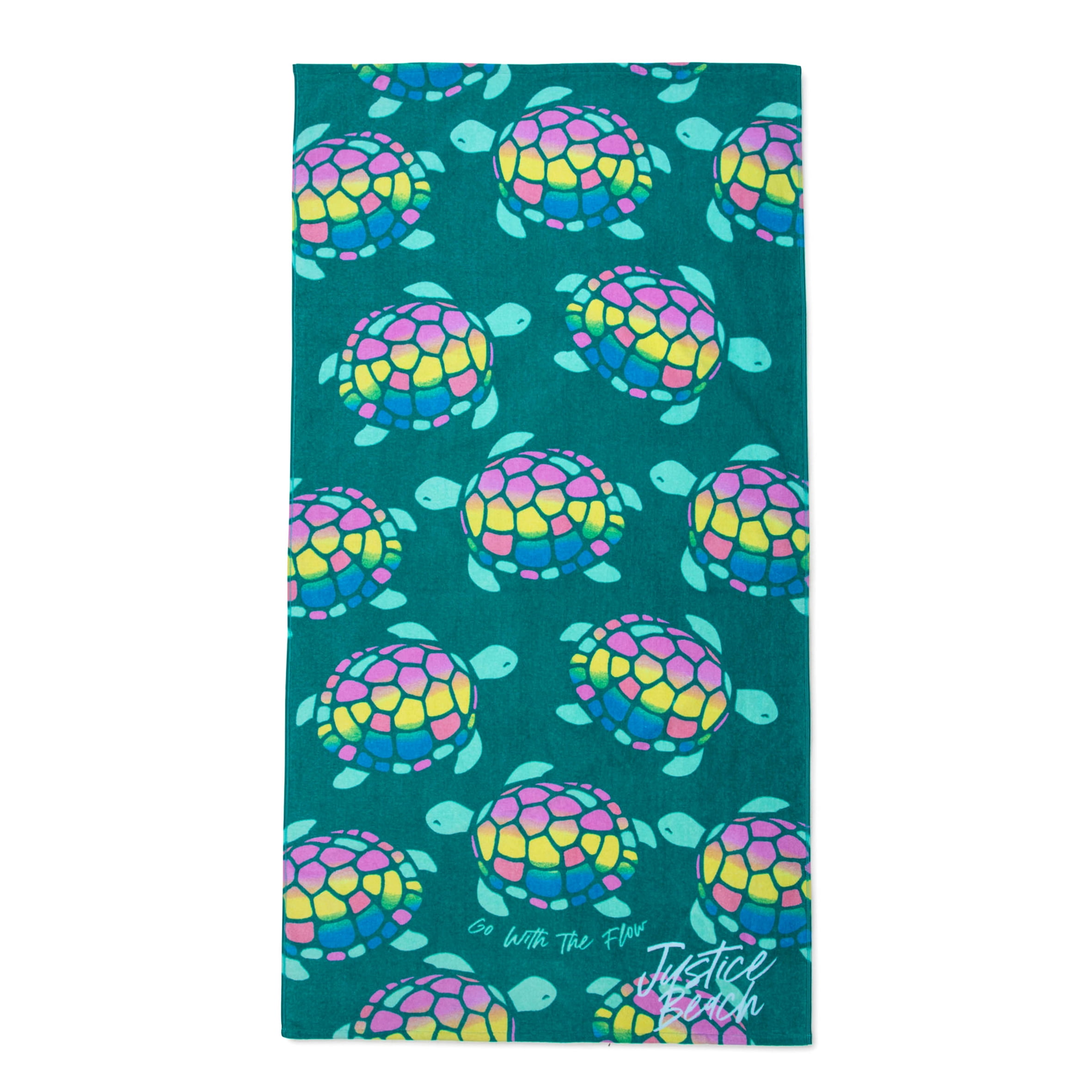 Justice Beach Towel, 100% Cotton, 64 x 34, Turtles