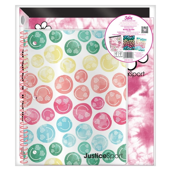 Justice Groovy Vibes Binder Bundle, 3 Pieces