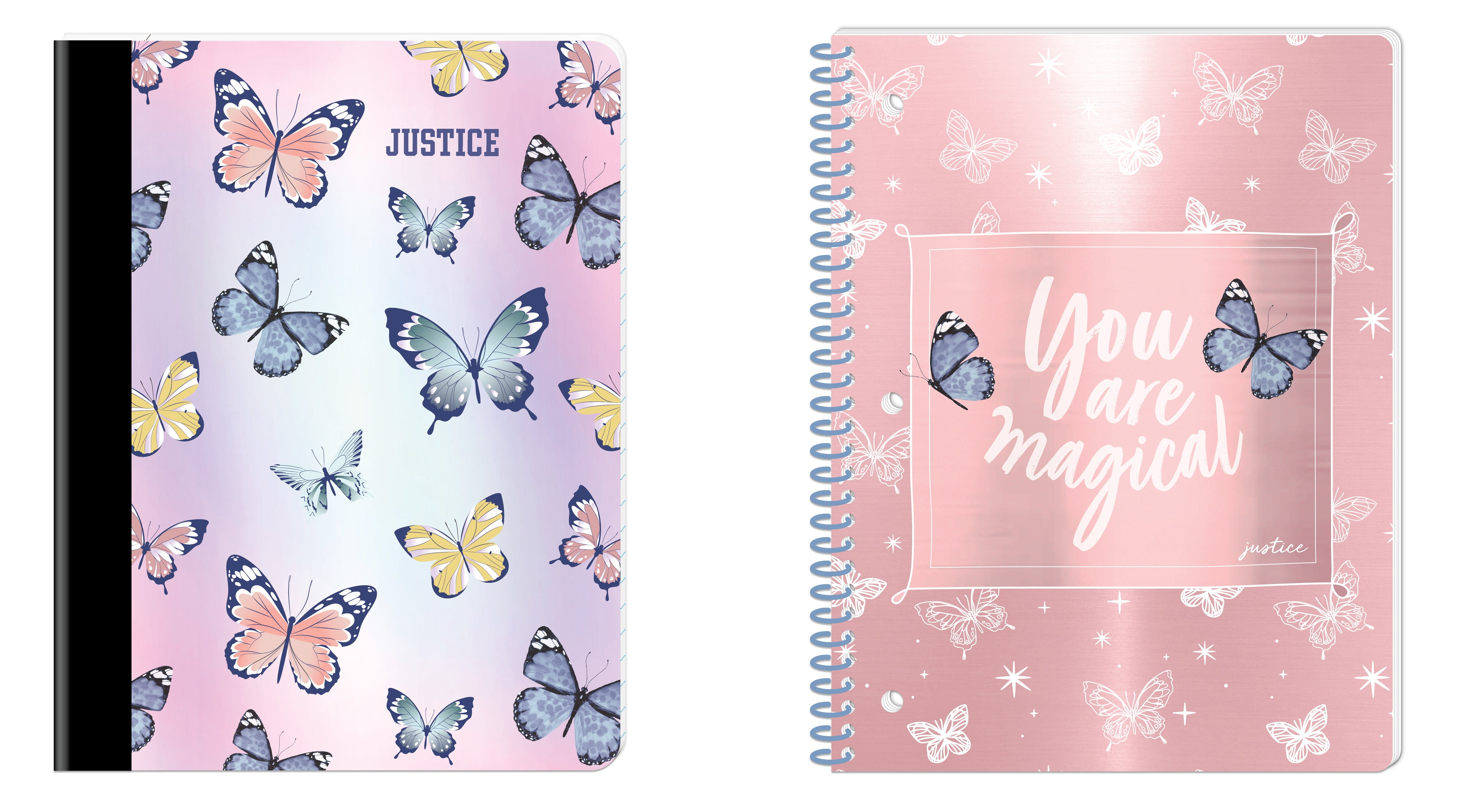 Blue Butterfly Watercolor Spiral Notebook