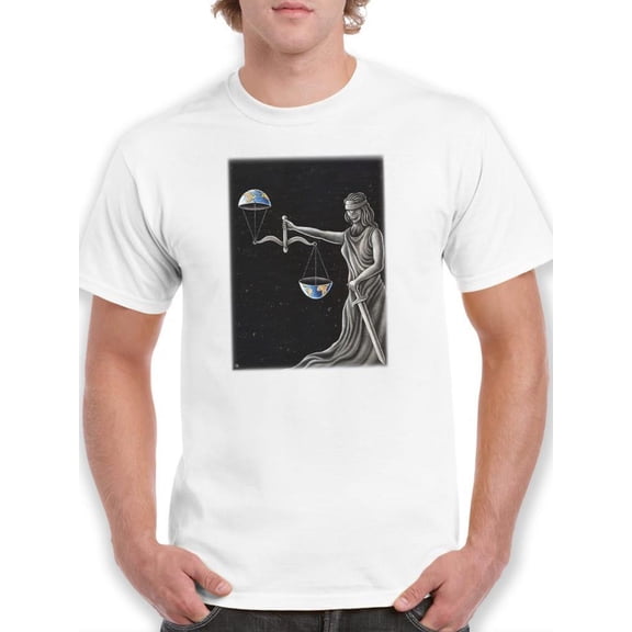 Justice By The Ecuator T-Shirt Men -Askin Ayrancioglu Designs, Male x-Large