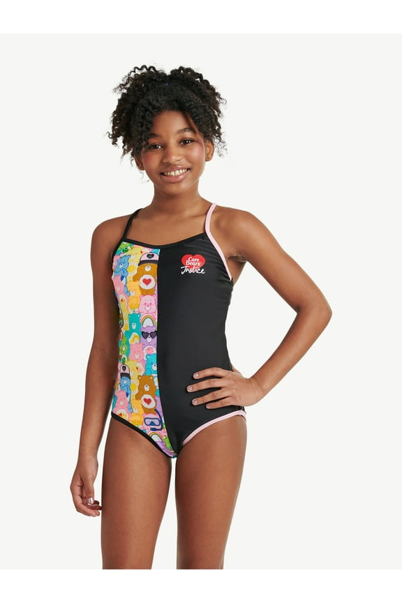 Care Bears One Piece Sport Swimsuit, Sizes 5-18