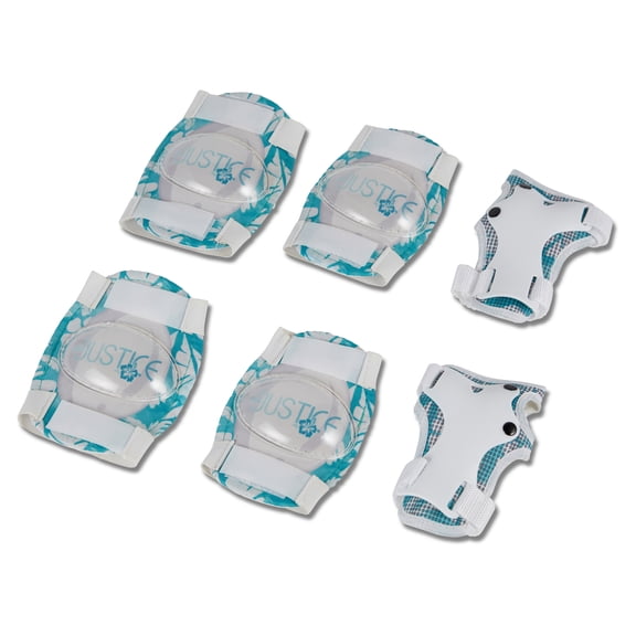 Justice Coastline Classics Blue Protective Gear Set with High-Density Foam Elbow, Knee & Wrist Pads