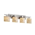 thumbnail image 1 of Justice Design ALR-8704-30-DBRZ Alabaster Rocks Aero - 36.5 Inch Bath Bar with Oval Alabaster Resin Shade Dark Bronze Incandescent Polished Chrome Finish, 1 of 1