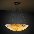 thumbnail image 1 of Justice Design ALR-9662-35-NCKL-F5 Alabaster Rocks Finials - 27 Inch Bowl Pendant with Round Bowl Alabaster Resin Shade and Concentric Square Finials Brushed Nickel Incandescent Dark Bronze Finish, 1 of 1