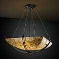thumbnail image 1 of Justice Design ALR-9722-25-DBRZ Alabaster Rocks Crossbar - 28 Inch Bowl Pendant with Square Bowl Alabaster Resin Shade Dark Bronze Incandescent Dark Bronze Finish, 1 of 2