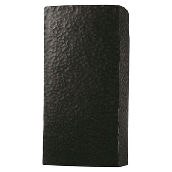 Justice Design CER-0950W-CRK Ambiance - Large Rectangle Closed Top Outdoor Wall Sconce White Crackle Incandescent Choose Your Options