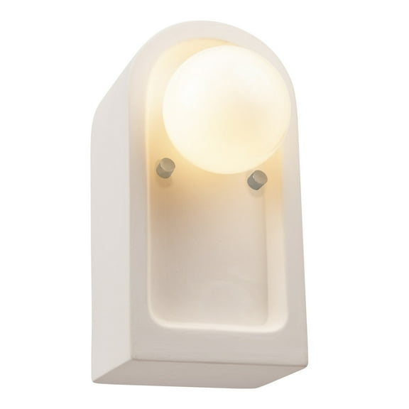 Justice Design CER-3010-BIS Ambiance - 1 Light Wall Sconce In Modern Style-9 Inches Tall and 4.75 Inches Wide Bisque  Reflecting Pool Finish