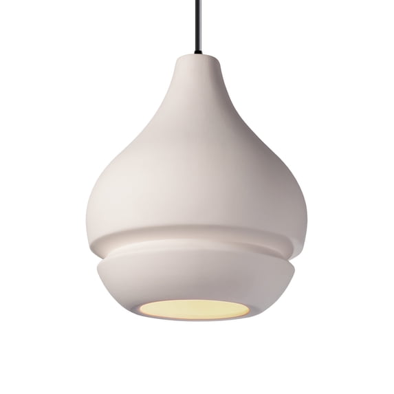Justice Design CER-6400-BIS-MBLK Radiance Collection - Arabesque 1-Light Pendant Matte Black Bisque Choose Your Options