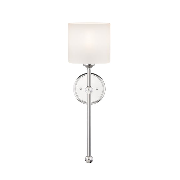 Justice Design FSN-4331-OPAL-CROM Sequoia - 1 Light Wall Sconce Polished Chrome Polished Chrome Finish with Opal Glass