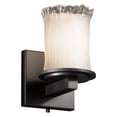 thumbnail image 1 of Justice Design GLA-8771-16-WTFR-CROM-LED1-700 Veneto Luce Dakota - 1 Light Wall Sconce with Cylinder/Rippled Rim White Frosted Venetian Glass Polished Chrome LED Polished Chrome Finish, 1 of 1